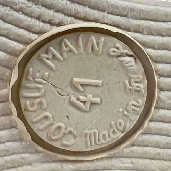 Cousu Main France Hi Top Lace Up Espadrilles Striped Size EU 41, US Women's 10 - Picture 8 of 9